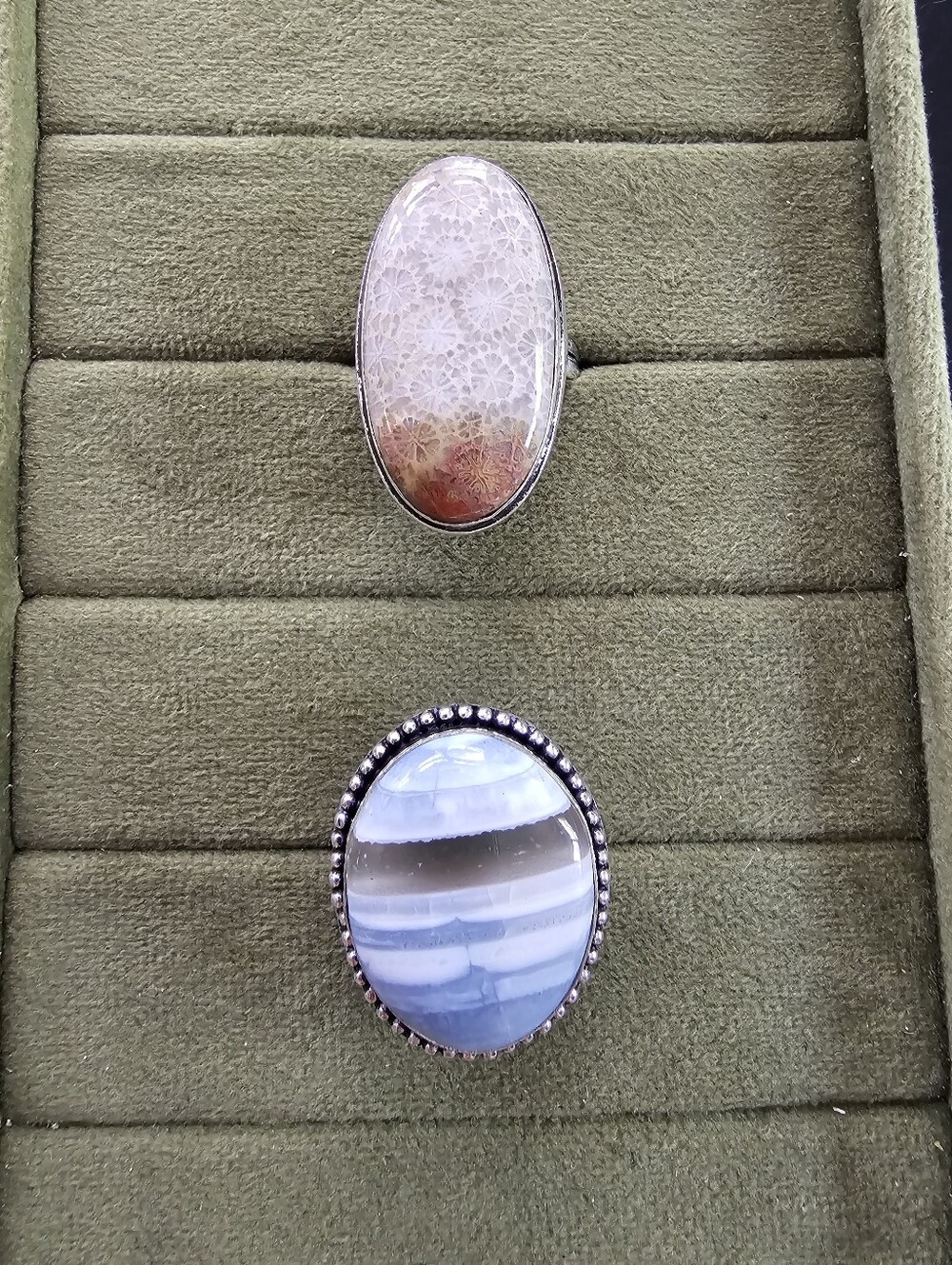 2 Silver Plated Rings Size 11